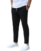 Men's Drawstring Stretch Tapered Pants