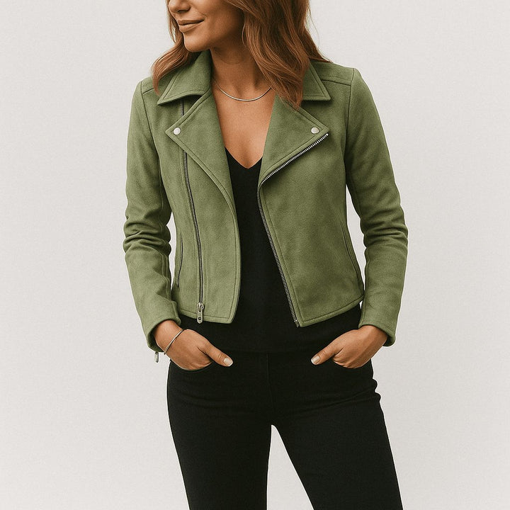 Jacket Women - Asymmetric Suede Jacket