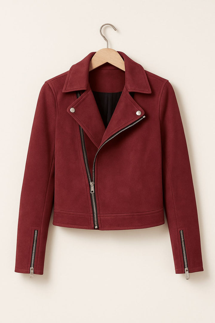 Jacket Women - Asymmetric Suede Jacket