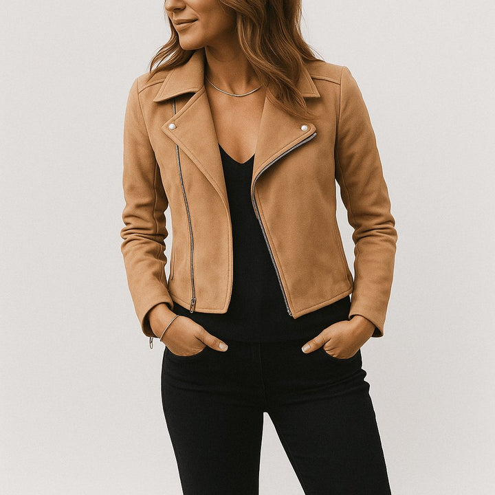 Jacket Women - Asymmetric Suede Jacket