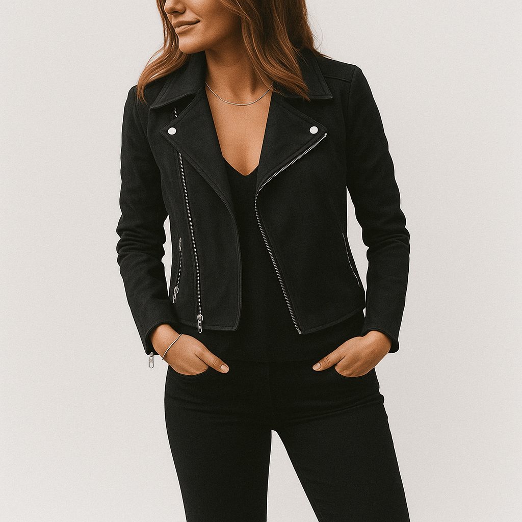 Jacket Women - Asymmetric Suede Jacket