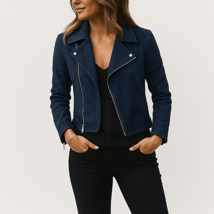 Jacket Women - Asymmetric Suede Jacket