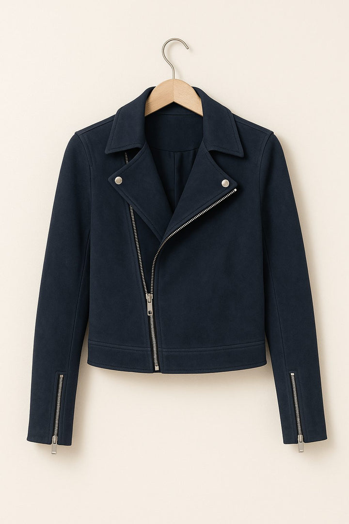 Jacket Women - Asymmetric Suede Jacket
