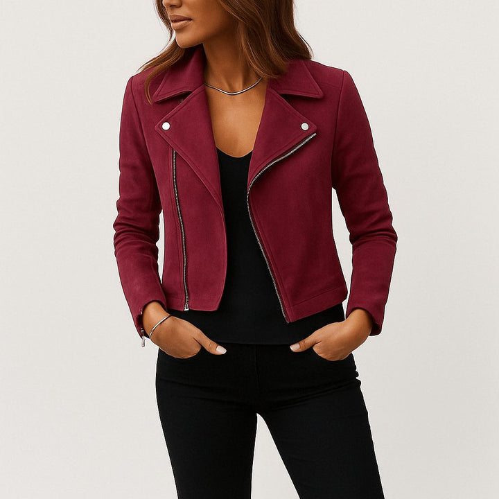 Jacket Women - Asymmetric Suede Jacket