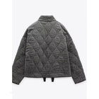 Women's Oversize Quilted Jacket with Pockets and Zipper – Fashionable Winter Jacket 2024