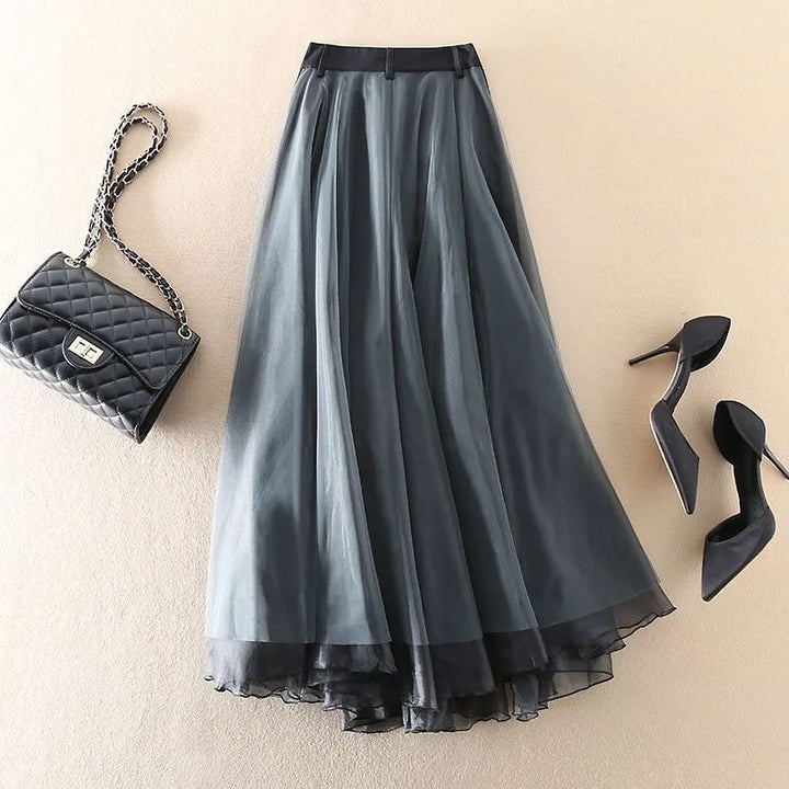 Elena Tulle A-Line Maxi Skirt