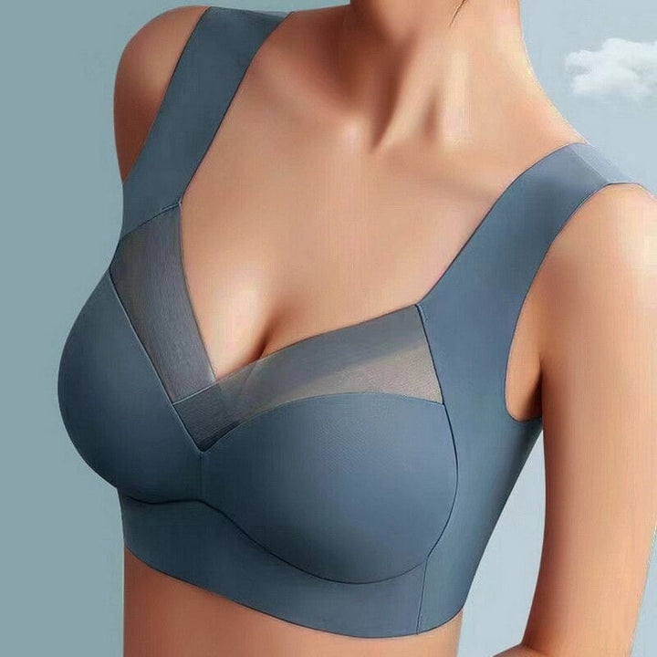 Seamless Wireless Support Bra with Wide Straps
