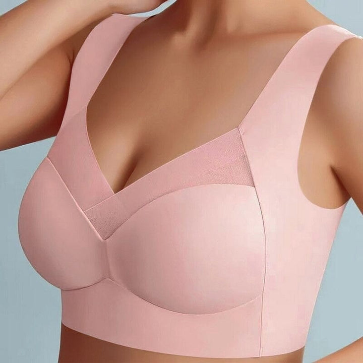 Seamless Wireless Support Bra with Wide Straps