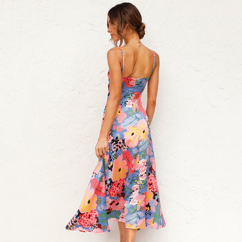 Women Wedding Guest Floral Maxi Dress