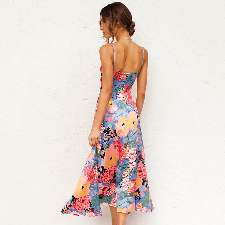 Women Wedding Guest Floral Maxi Dress