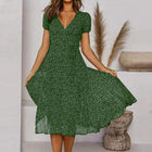 Ernestina | Stylish Flattering Fit V-Neck Dress