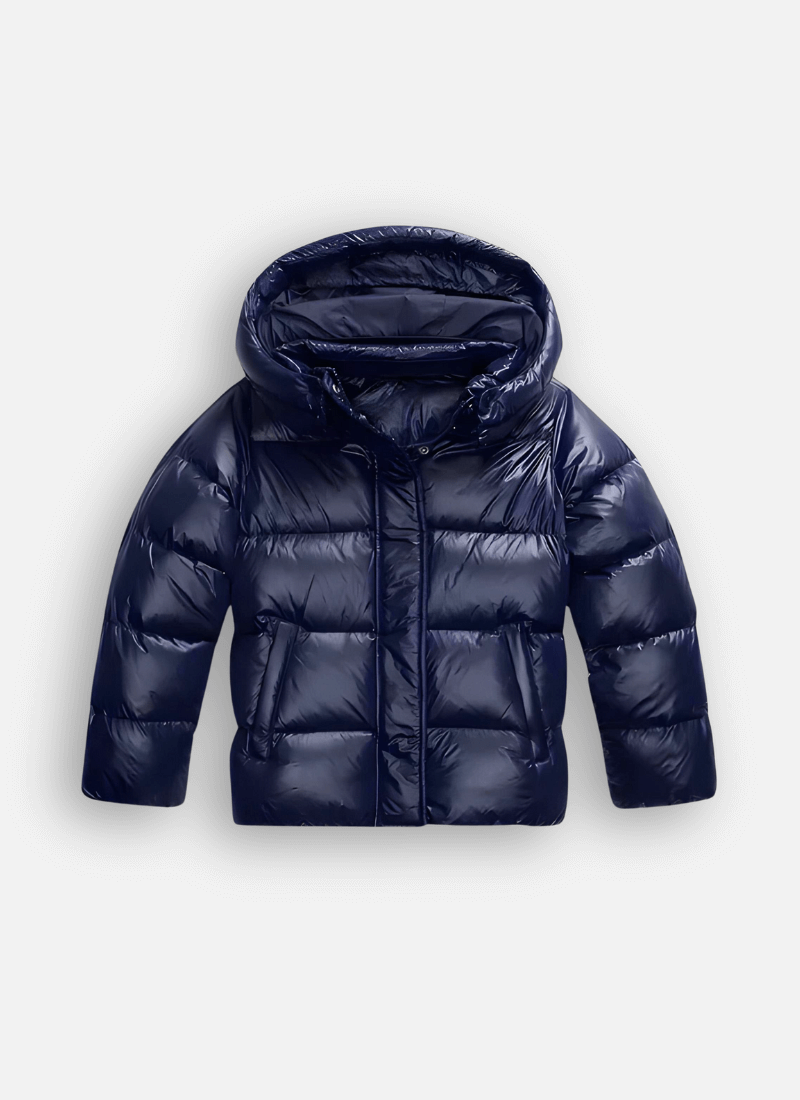 Slim-Fit Puffer Jacket with Glossy Finish