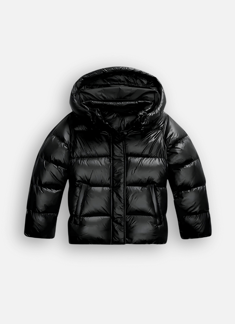 Slim-Fit Puffer Jacket with Glossy Finish