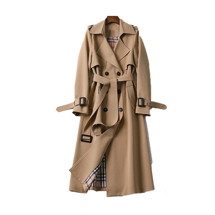 Coat Women - Double Autumn Trench Coat with Button Front