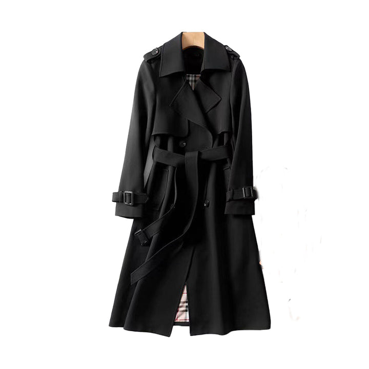 Coat Women - Double Autumn Trench Coat with Button Front
