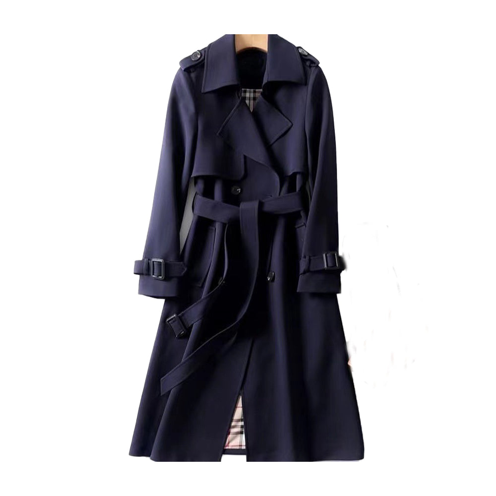 Coat Women - Double Autumn Trench Coat with Button Front