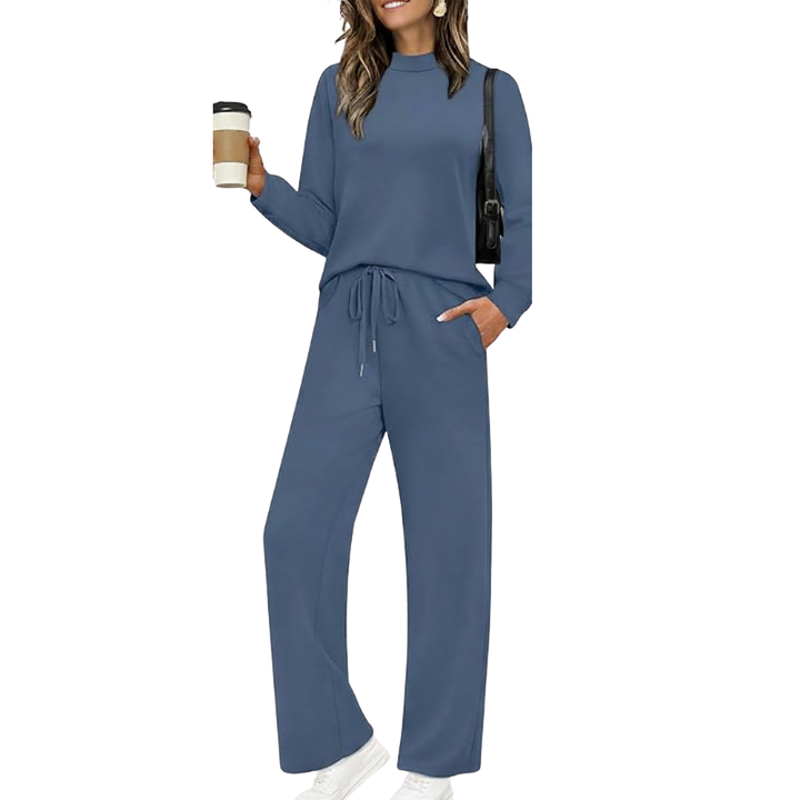 Two-Piece Travel Clothing Set with Comfortable Top and Loose Fit