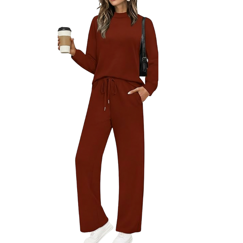Two-Piece Travel Clothing Set with Comfortable Top and Loose Fit