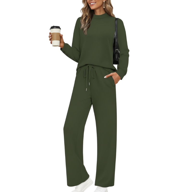 Two-Piece Travel Clothing Set with Comfortable Top and Loose Fit