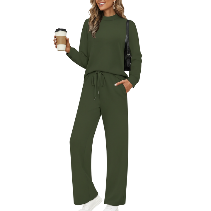 Two-Piece Travel Clothing Set with Comfortable Top and Loose Fit
