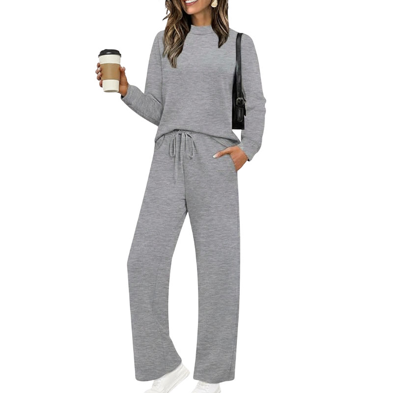 Two-Piece Travel Clothing Set with Comfortable Top and Loose Fit