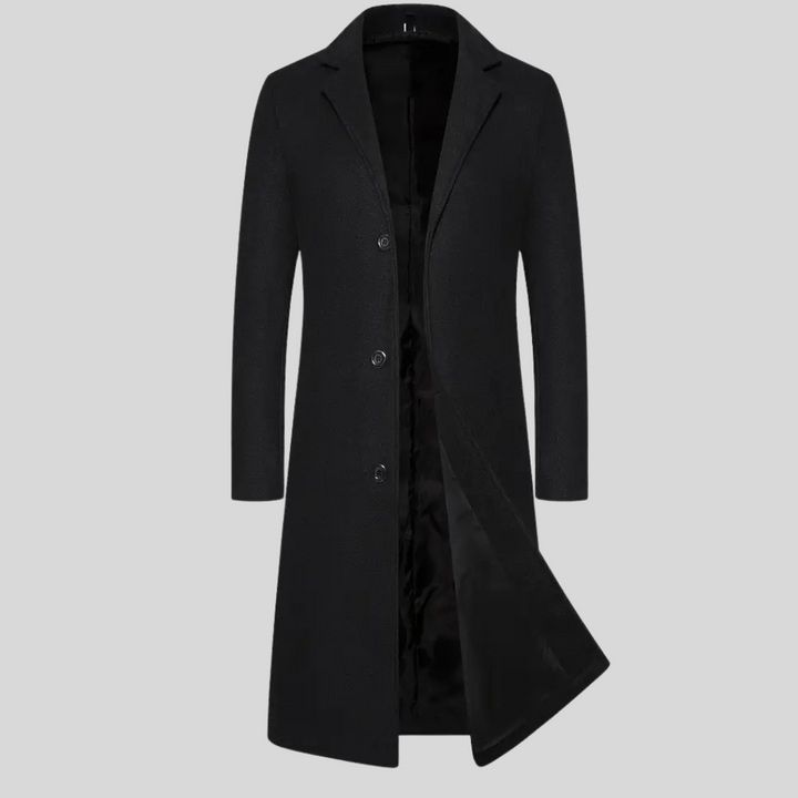 Long Overcoat for Men – Elegant Winter Layer with Classic Style