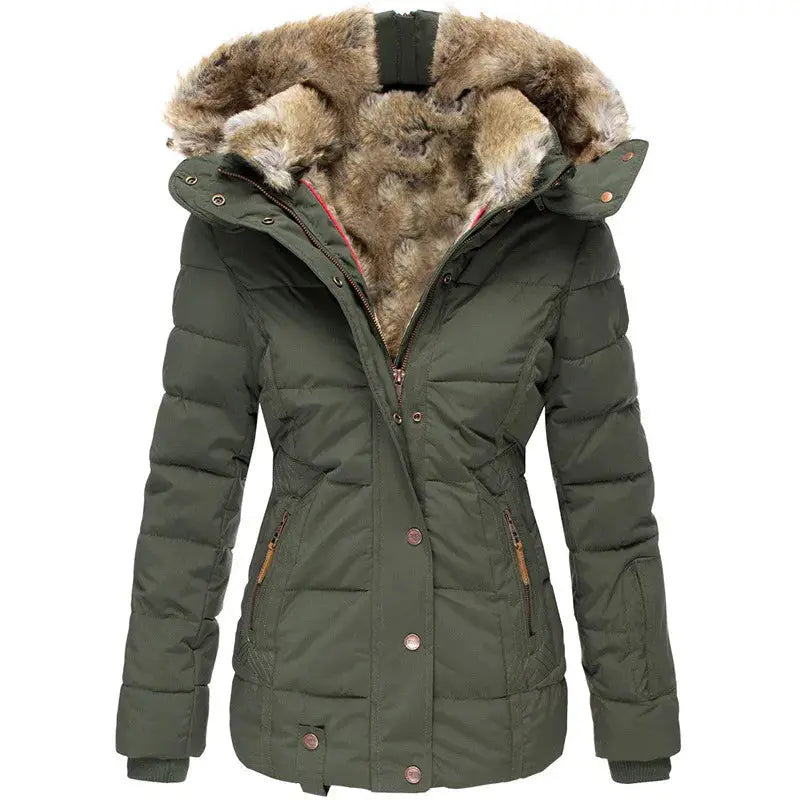 Warm Faux Fur Winter Jacket for Cold Weather