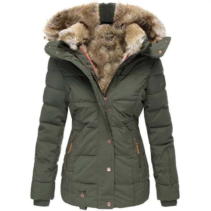 Warm Faux Fur Winter Jacket for Cold Weather