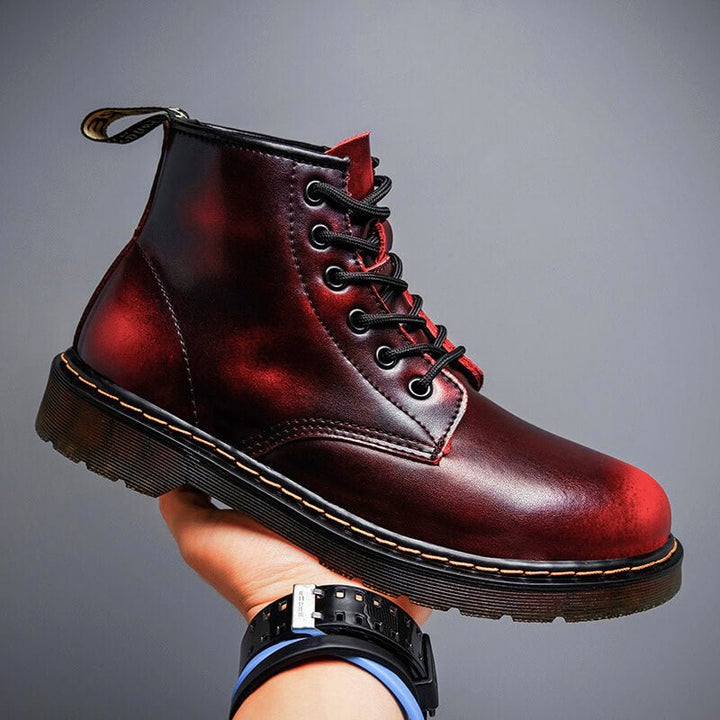 Logan | Vintage Genuine Leather Lace-Up Boots