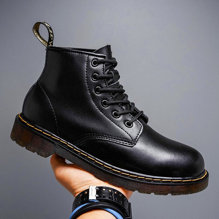 Logan | Vintage Genuine Leather Lace-Up Boots