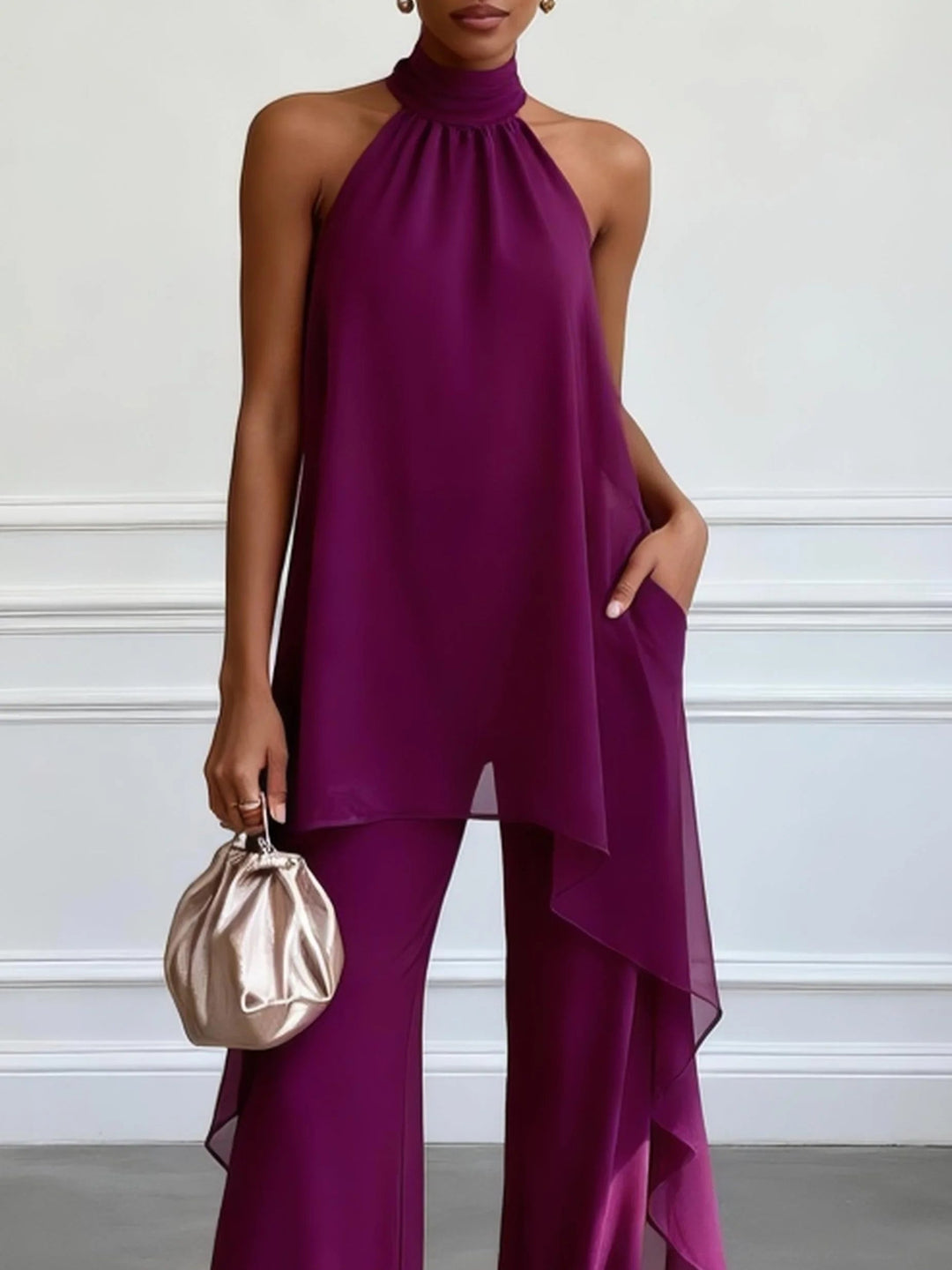 Imani | Halter Top &amp; Pants Set