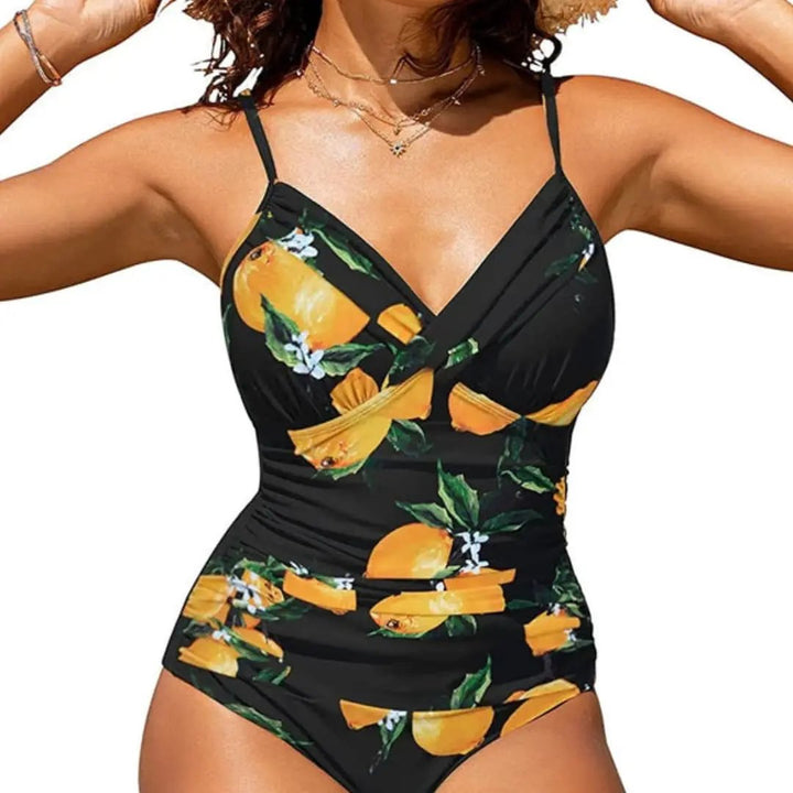 Women’s Cross Front Backless One-Piece Swimsuit