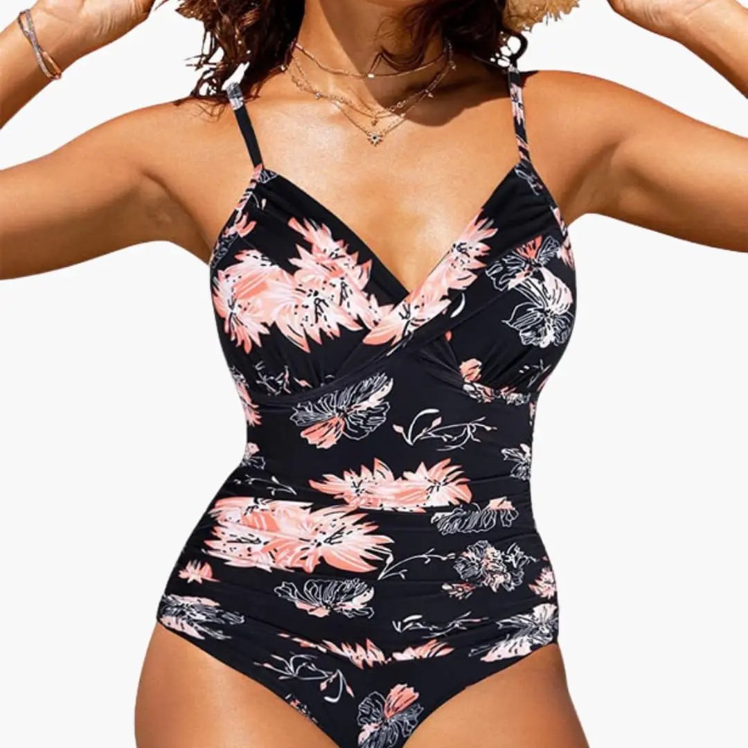 Women’s Cross Front Backless One-Piece Swimsuit