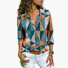 Women’s Floral Print Blouse – Long Sleeve Top