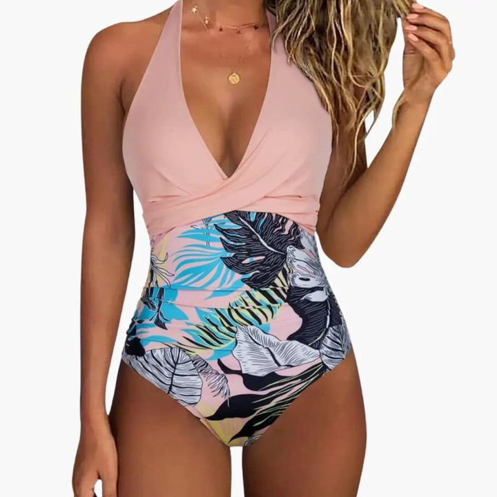 Women’s Push-Up One-Piece Swimsuit – Adjustable Strap Bathing Suit