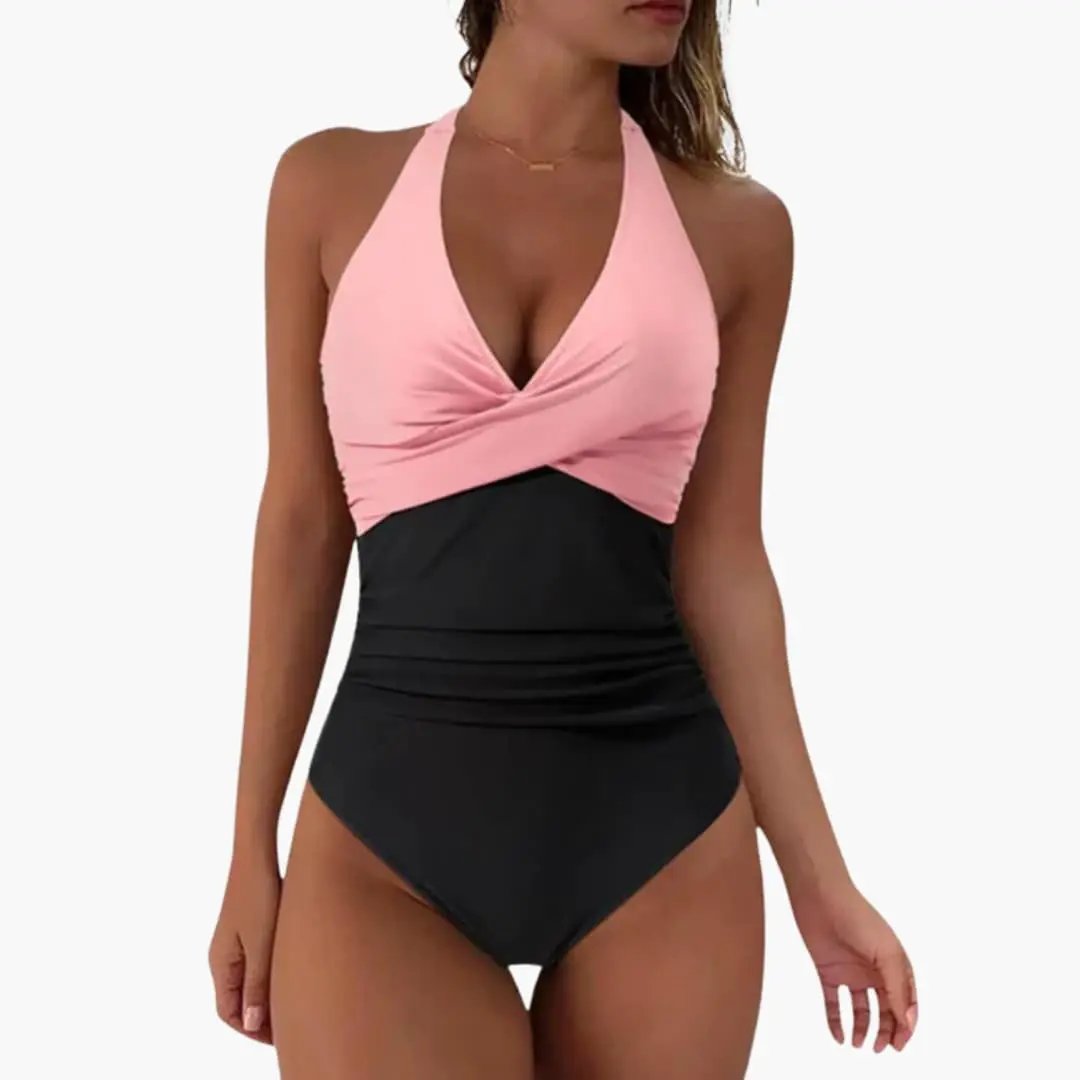 Women’s Push-Up One-Piece Swimsuit – Adjustable Strap Bathing Suit