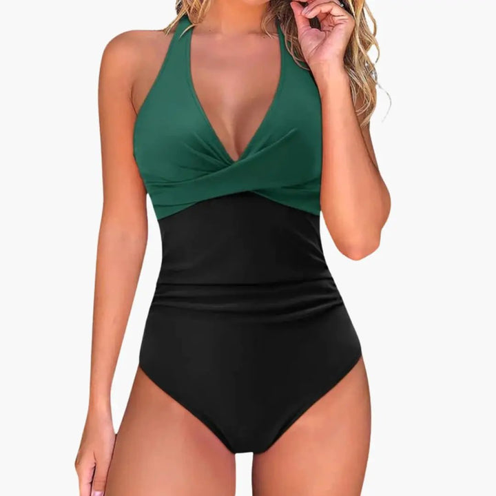 Women’s Push-Up One-Piece Swimsuit – Adjustable Strap Bathing Suit
