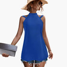 Women's Sleeveless High-Neck Tunic Top