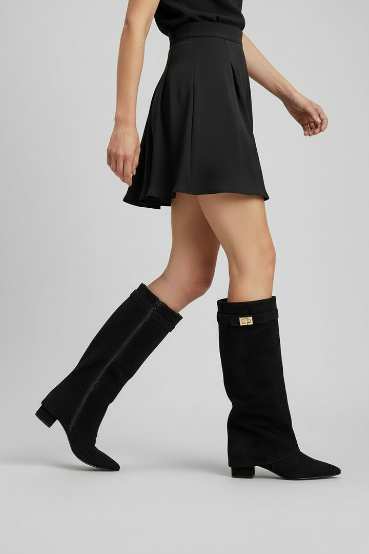 Lily | Block Heel Knee High Boot