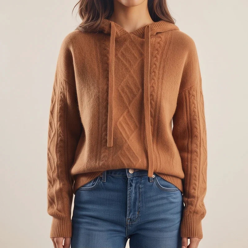 Merida Cable Knit Hooded Sweater
