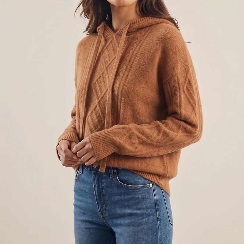 Merida Cable Knit Hooded Sweater