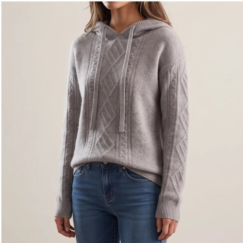 Merida Cable Knit Hooded Sweater