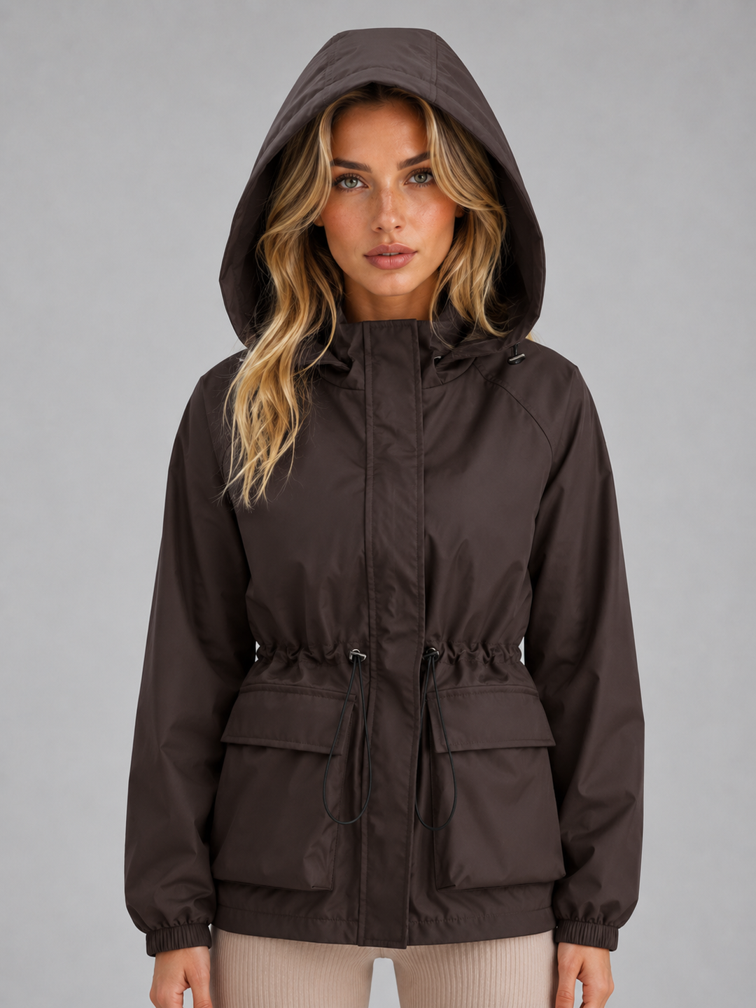 Rain Jacket Women - Hooded Rain Jacket with Wind Resistant Finish