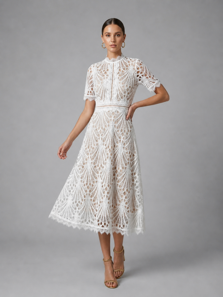 Thalia Lace Midi Dress