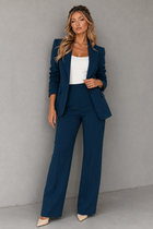 Women's Two-Piece Blazer and Pants Suit Set