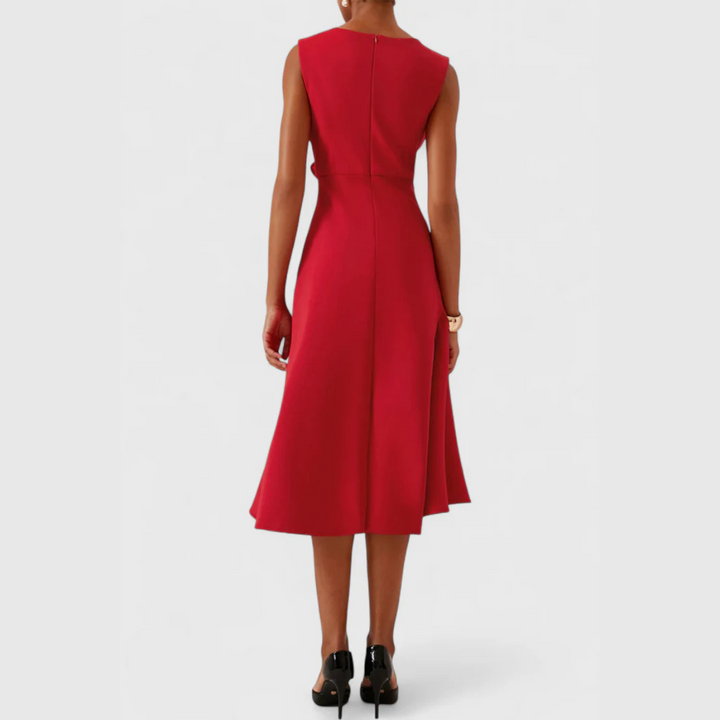 Wren | Elegant Women’s 2026 Graduation Asymmetric Draped Midi Dress