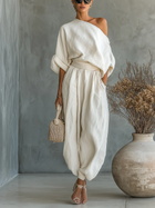 Camila | Off-Shoulder Linen Set
