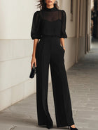 Elena | Sheer Chiffon Three-Piece Set