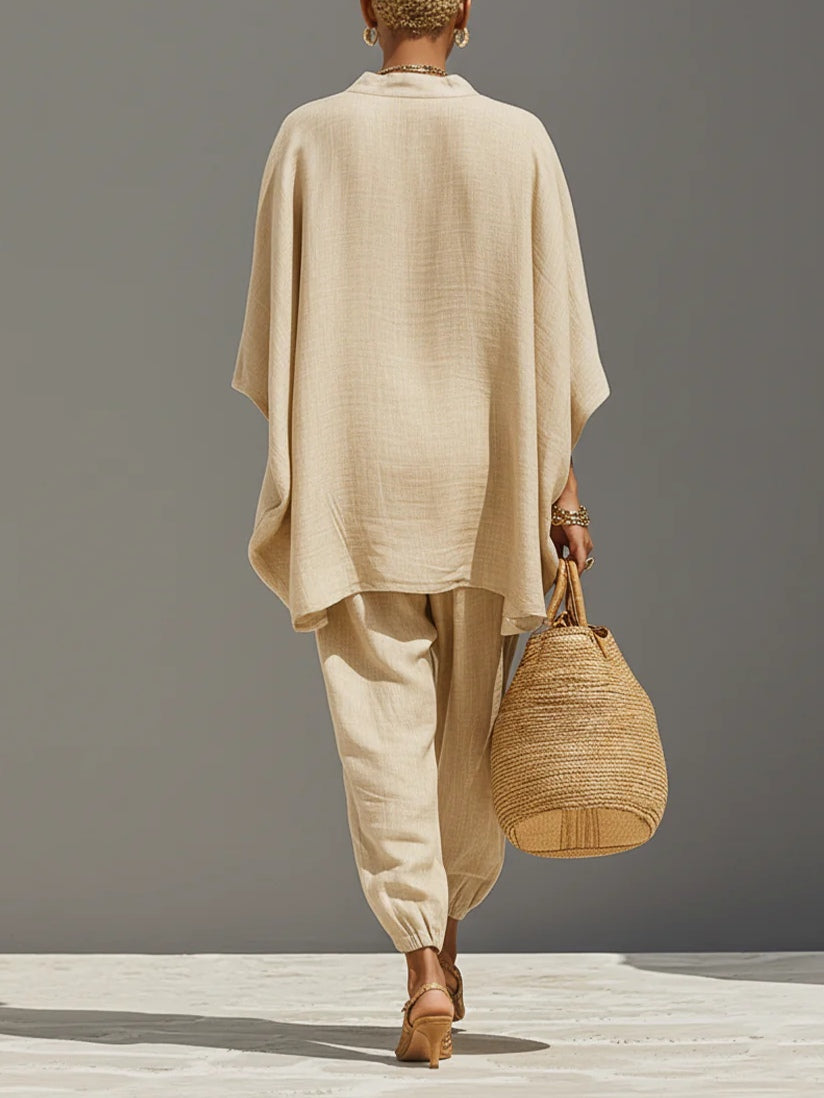 Nora | Asymmetrical-Hem Top &amp; Jogger Set