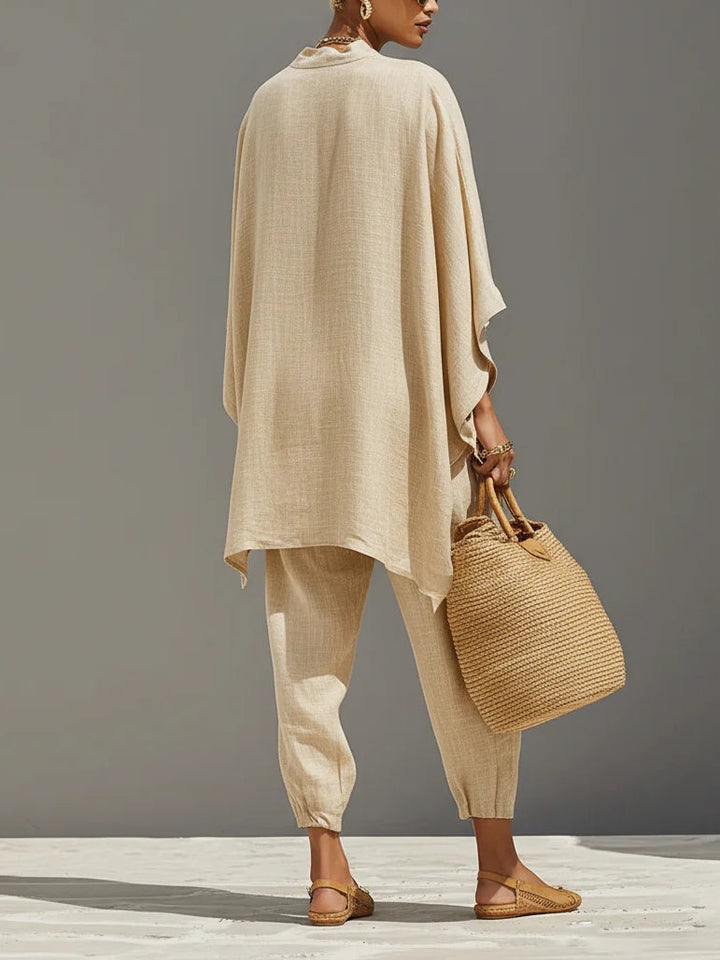 Nora | Asymmetrical-Hem Top &amp; Jogger Set
